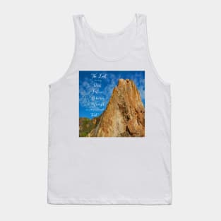 Psalm 18:2 - The Lord is my rock fortress deliverer strength in whom I will trust - Bible Verse Scripture Tank Top